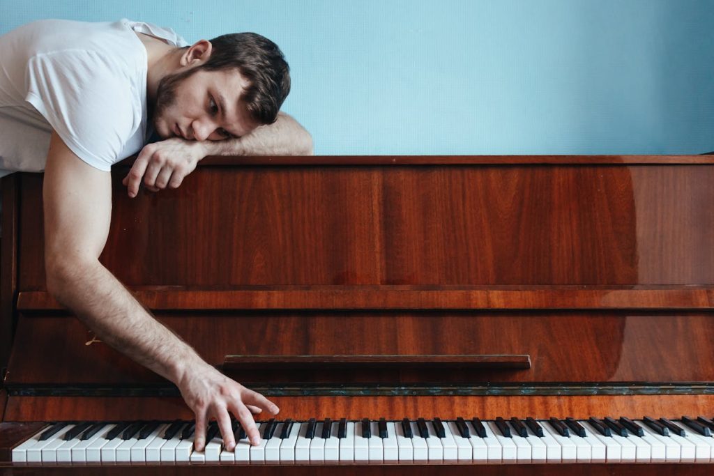 Accords et mélodie au piano